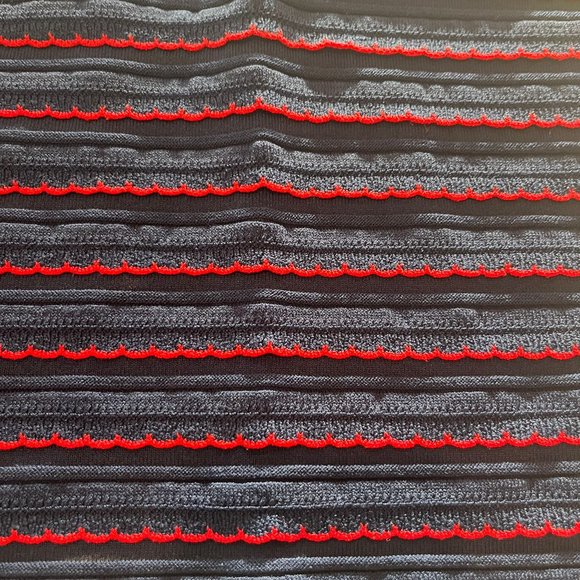 Size S MICHAEL MICHAEL KORS Ruffled Stripe Stretch-Viscose Dress - Picture 3 of 4